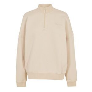 USA Pro Womens/Ladies Quarter Zip Sweatshirt / Cream